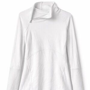 Lululemon White Asymmetrical Zip Pullover Size 10